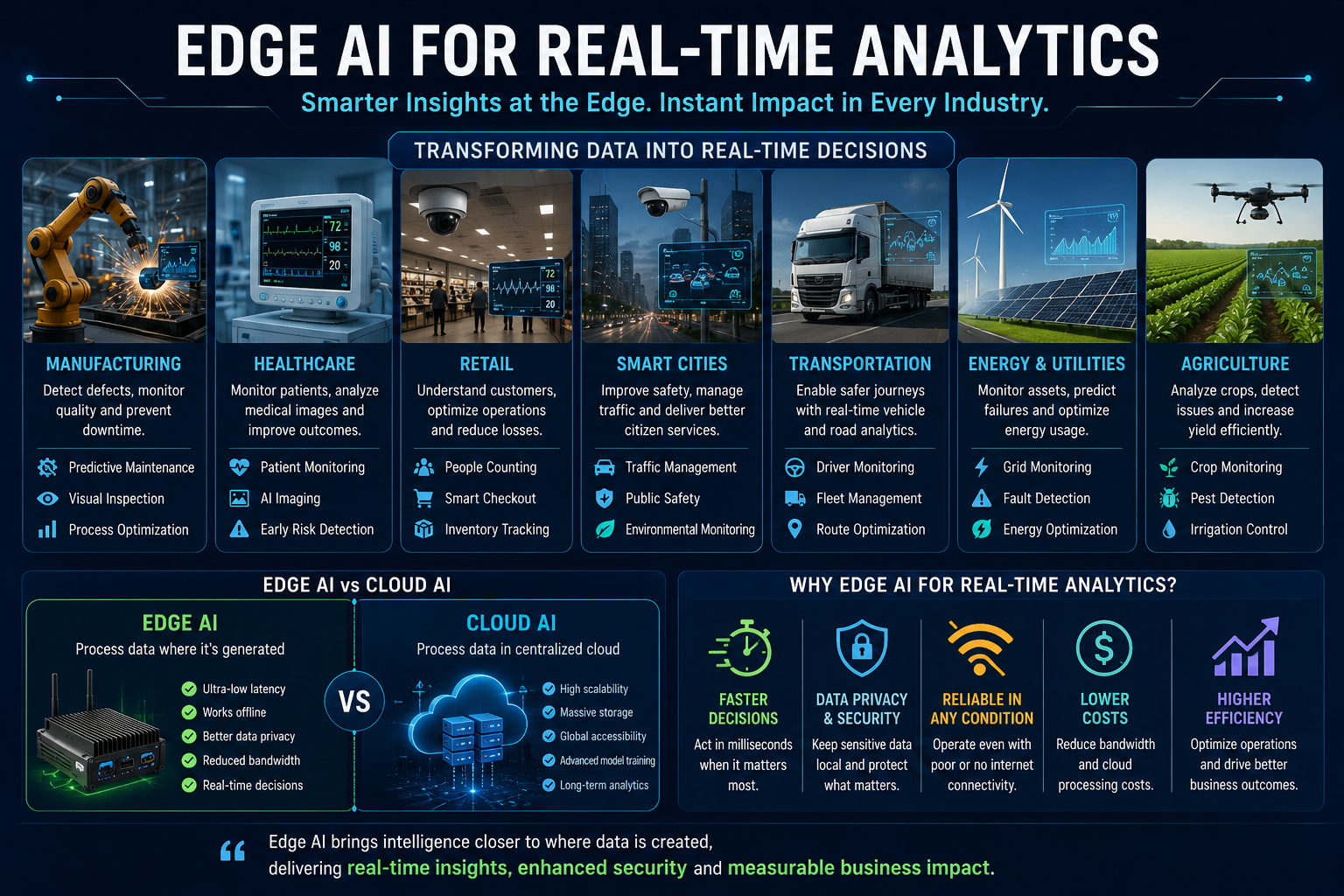 Edge AI for real-time analytics use cases across industries