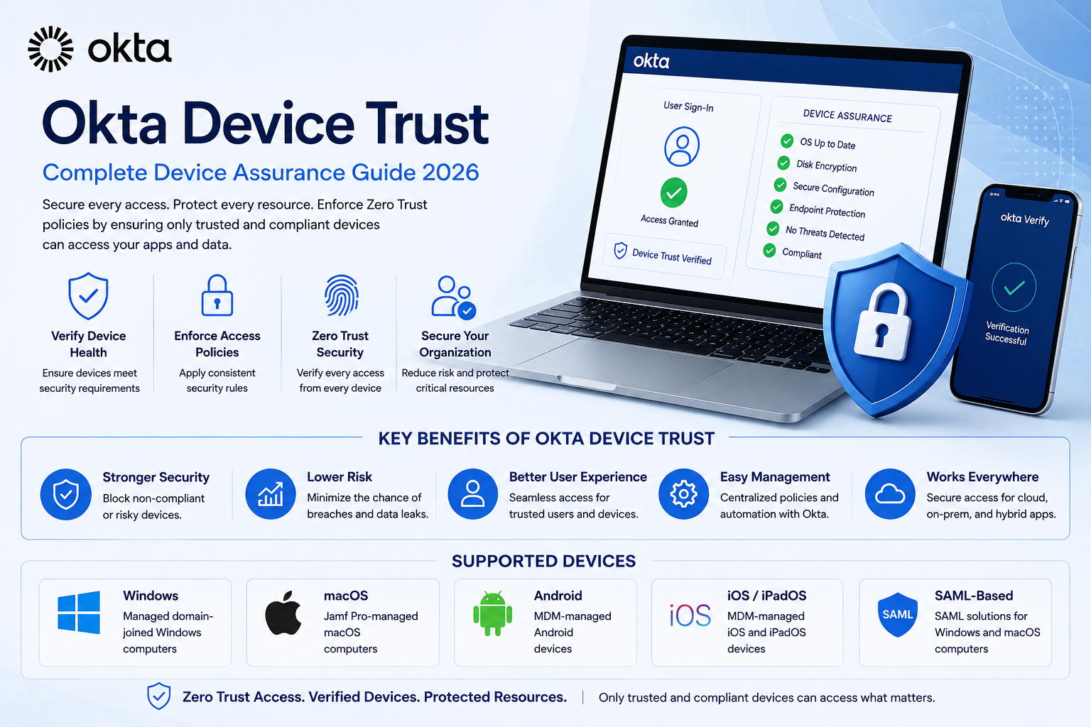 Okta Device Trust Device Assurance Okta Device Trust device assurance and Zero Trust security
